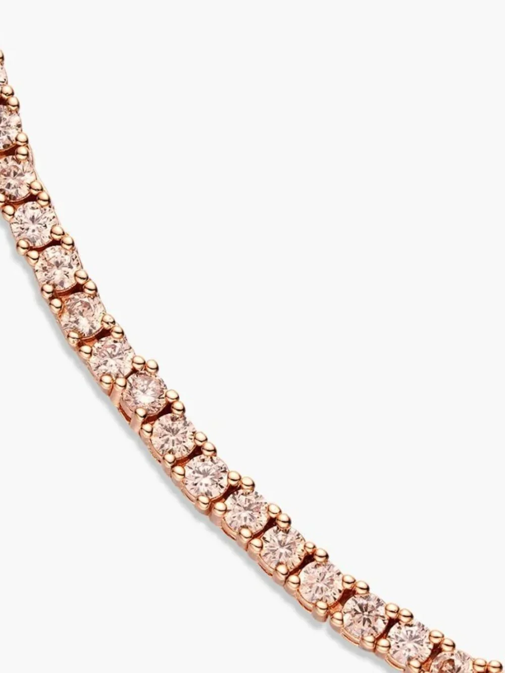 OBJKTS cubic zirconia PINK necklace WORN ONCE 40cm length